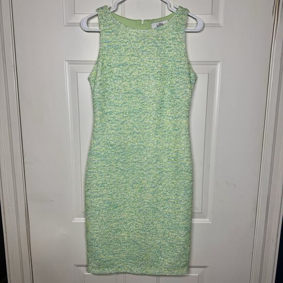 Badgley Mischka Dresses & Skirts - Badgley Mischka Jewel Sheath Cocktail Dress 6 Stretch Knee Length Sleeveless